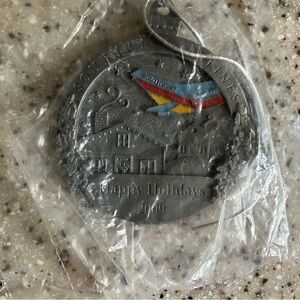 Southwest Airlines Pewter Holiday Ornament 2009